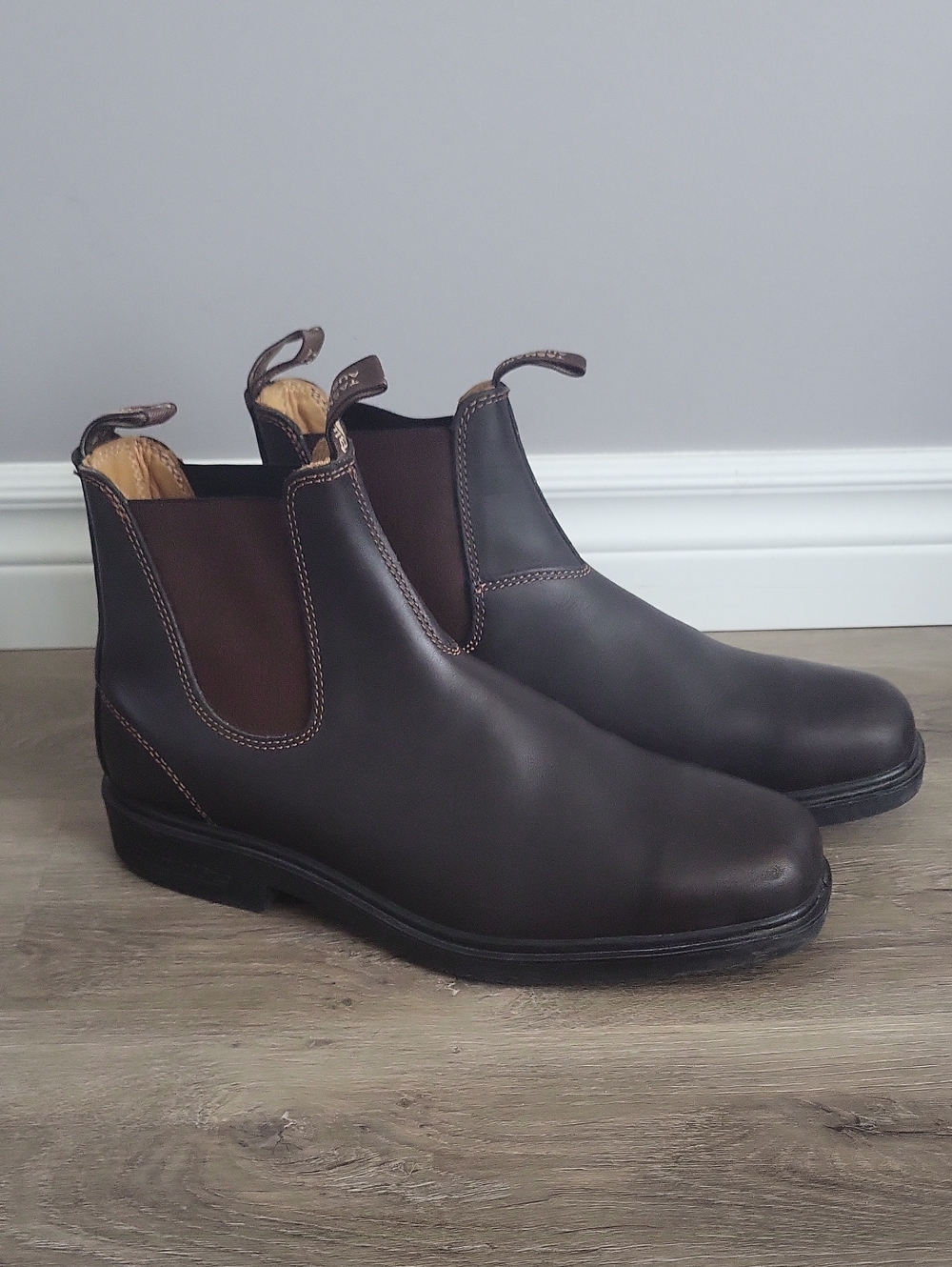 Blundstone Stout Brown Leather Chisel Toe Boots Sz 12